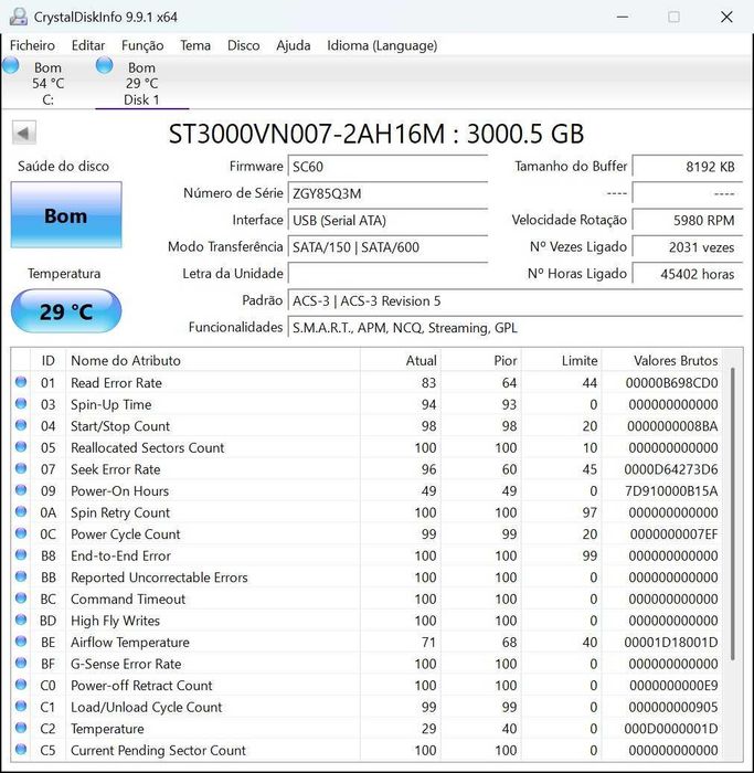 HDD NAS Seagate 3TB