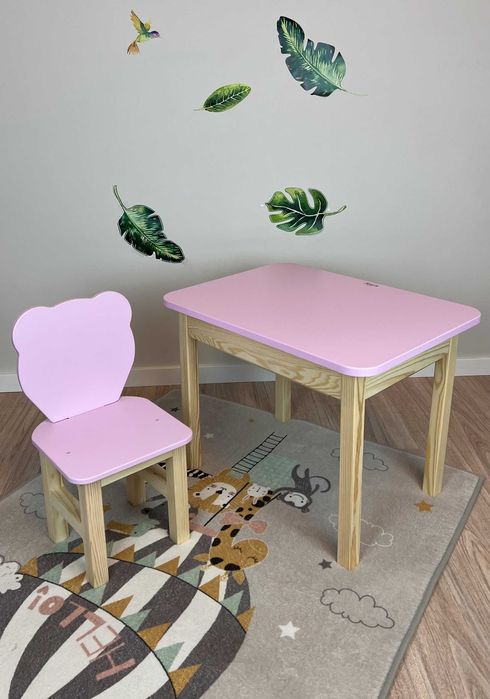 Дерев'яний дитячий столик зі стільчиком. Опт від виробника (ціна 1600)
