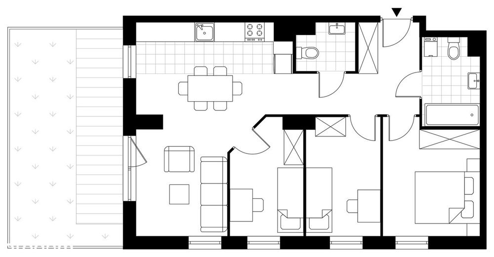 4-pokojowe mieszkanie 63 m² + ogródek - Widok 3