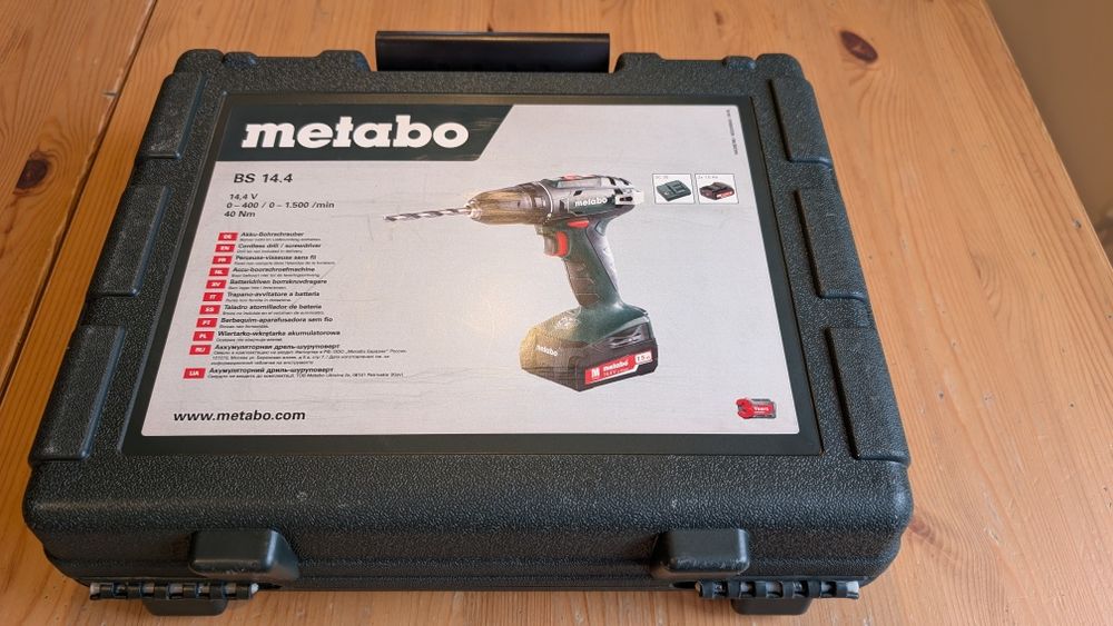Wiertarko-wkrętarka Metabo BS 14.4 komplet 2x Aku, ładowarka