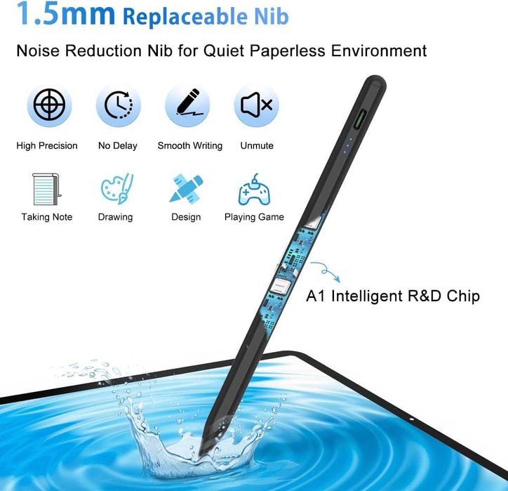 CAMPEXON magnetyczny rysik iPad 2018/2022 Air 4/5 Mini 6 Pro 11/12.9