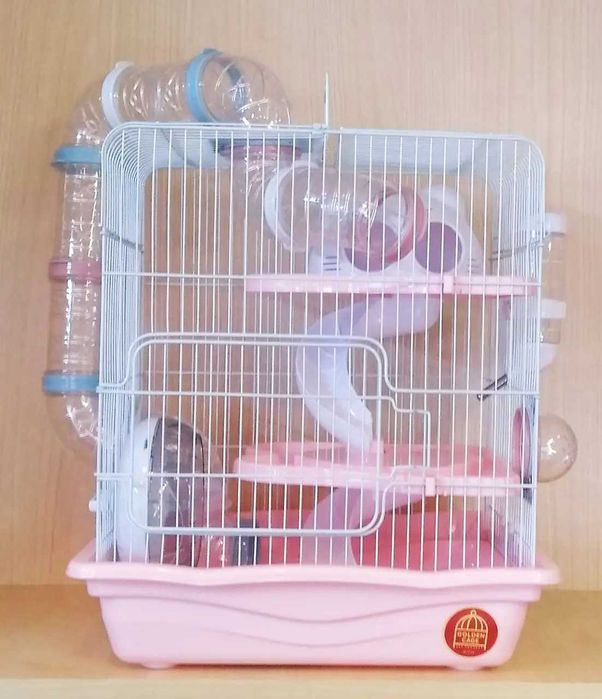 Простора клітка для хом’яків KV012B. Яскраві кольори! 36×27×41 см.SALE