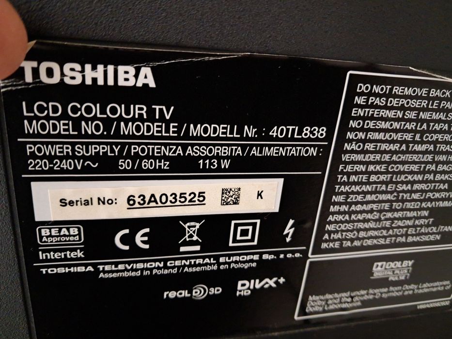 TV LCD Toshiba 40''