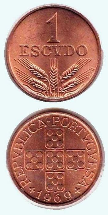 Moedas Portuguesas - 1$ Escvdo (Bronze)