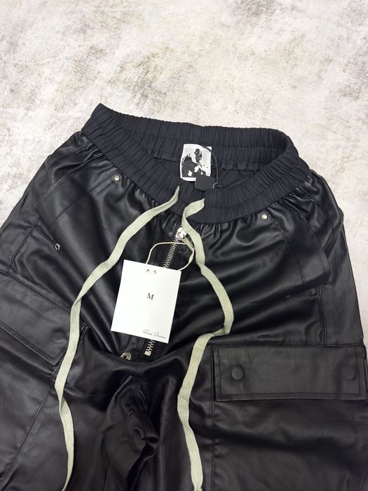 RICK OWENS waxed jeans джинси рик овенс cargo bella штаны чорні широкі