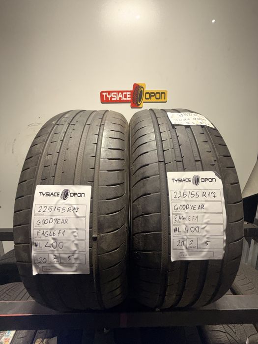 225/55/17 Goodyear Eagle F1 5mm dot2020 #L400