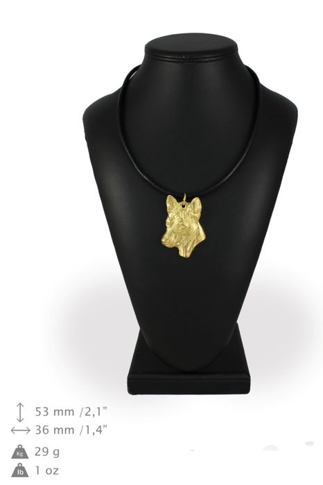 Basenji naszyjnik pozłocony w pudełku Art-Dog
