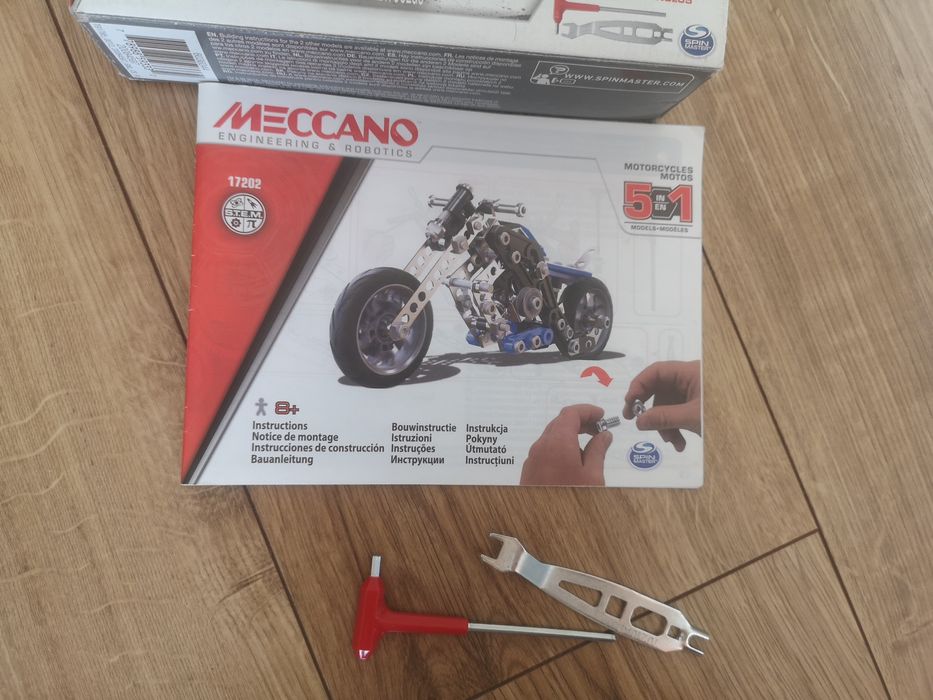 Meccano motorcycles klocki metalowe konstrukcyjne