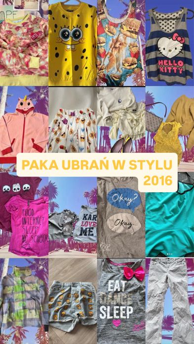 Hit! viral! trend 2016 style 2013 y2k 2000s paka ubran zestaw rozmiar S mlodziezowa