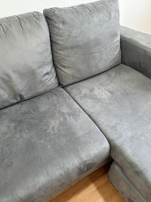 Sofá Cinza com Chaise longue