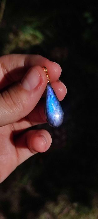 Labradoryt niebieski wisior wisiorek ochronny kryształ amulet