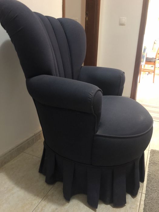 Cadeirão poltrona vintage azul