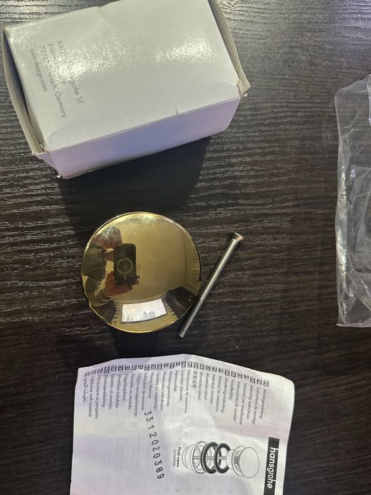 Korek do zlewu klik klak zloty