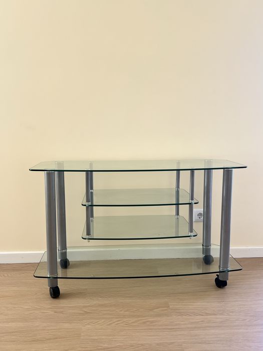 Móvel de tv de vidro