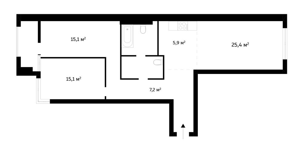 2-rooms apartment apartment by the address st. Beresteyskiy prospektpr t Pobedy (area 82 m²) - Atlanta.ua - photo 21