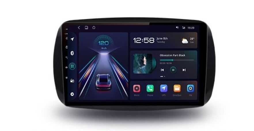 Radio 2 DIN Android para Smart Fortwo - Smart 2 - Novo Garantia