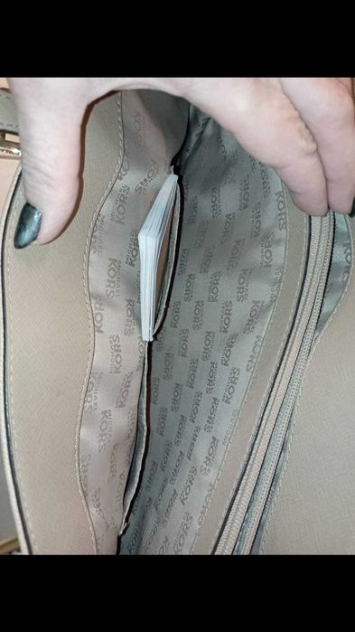 torebka beżowo złota Michael Kors
