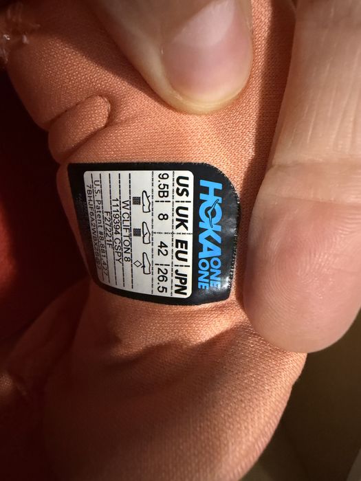 Hoka Clifton 8 бігові кросівки, розмір 42, рожеві