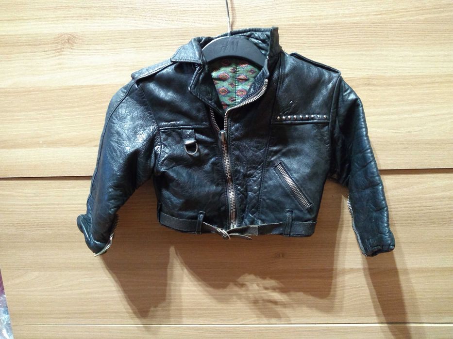 Skórzana kurtka uszyta przez Małgorzatę Ostrowską