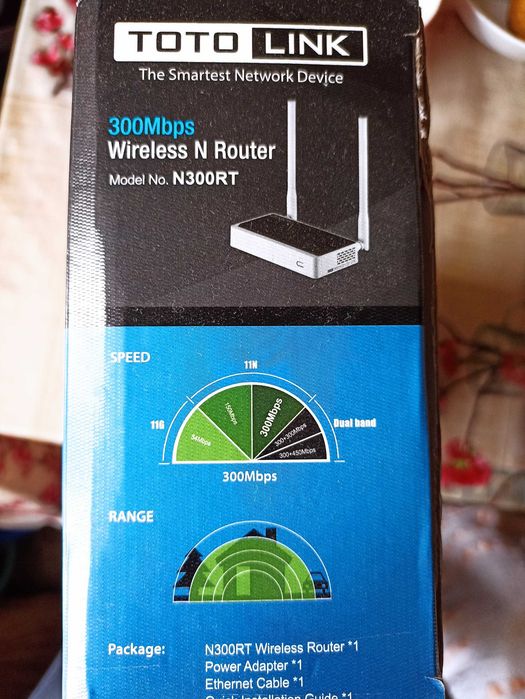 Toto link N300RT 300 Mbps шустрий Wi-Fi Роутер для Тім і Мтел.