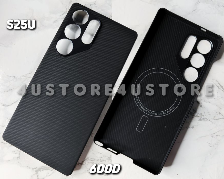 Чехол Carbon Magsafe на Samsung S25 Ultra карбон арамид кевлар