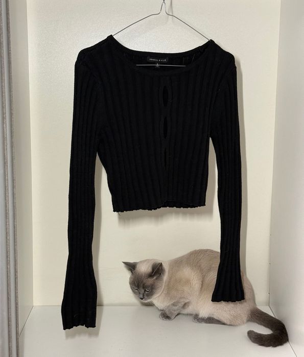 лонгслів чорний skims