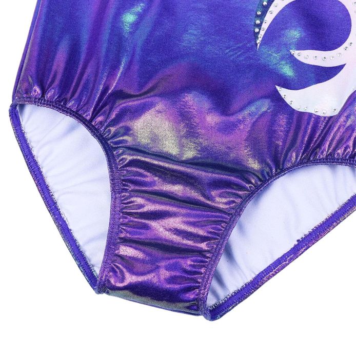 ZNYUNE strój gimnastyczny z cekinami 3/4 rękaw 9-10 lat