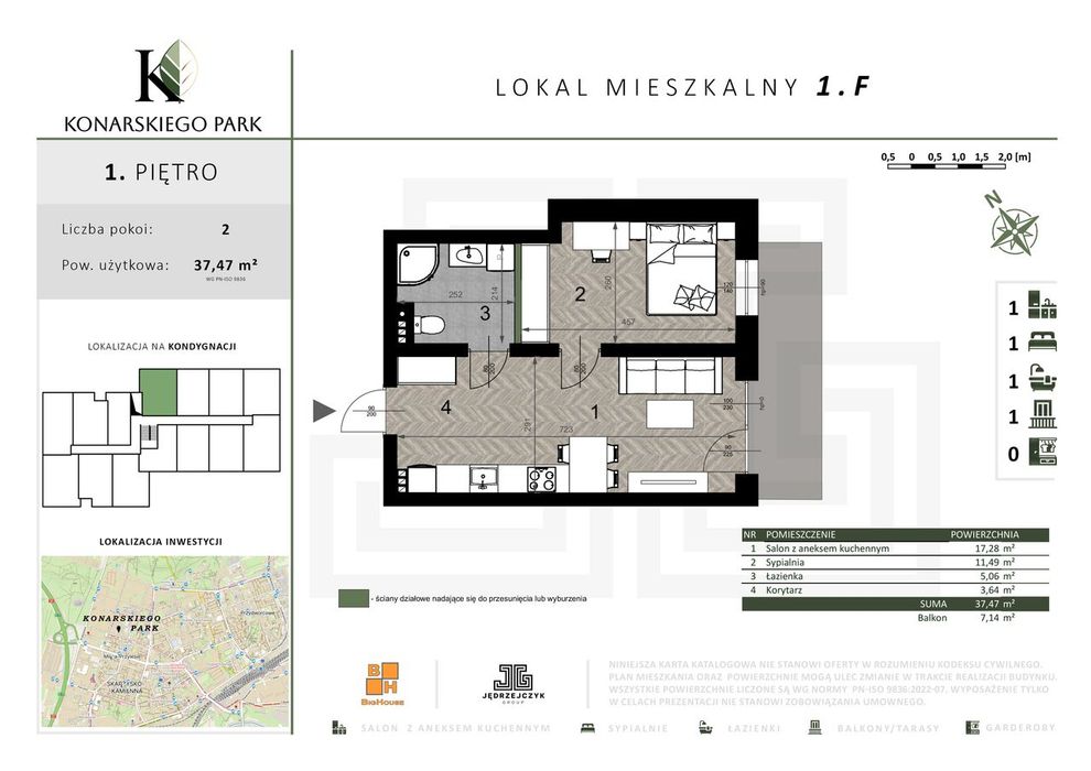 Mieszkanie 1.F | Konarskiego Park