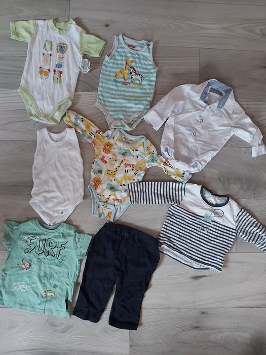 Zestaw ubranek r. 68 dla chłopca stan idealny