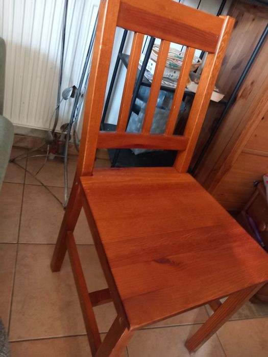 Krzesło drewniane,białe.