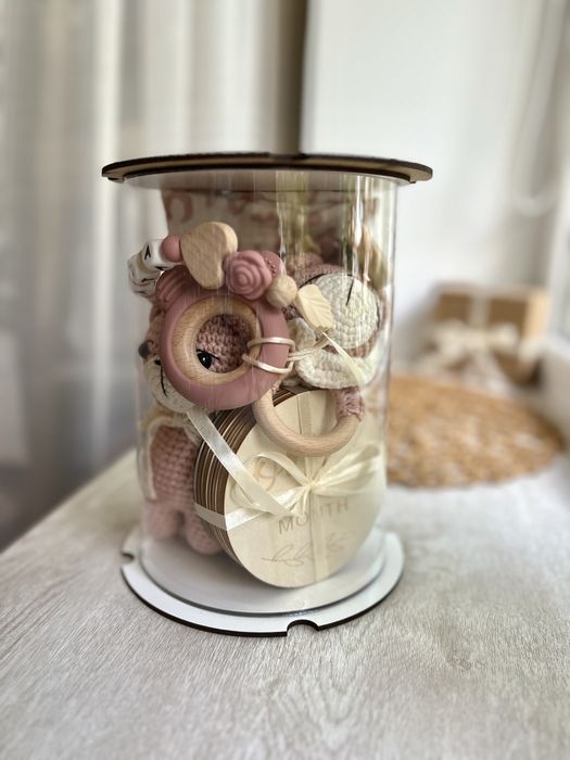 Подарунок на хрещення, виписку! Тримач для соски, Іменний гризунець