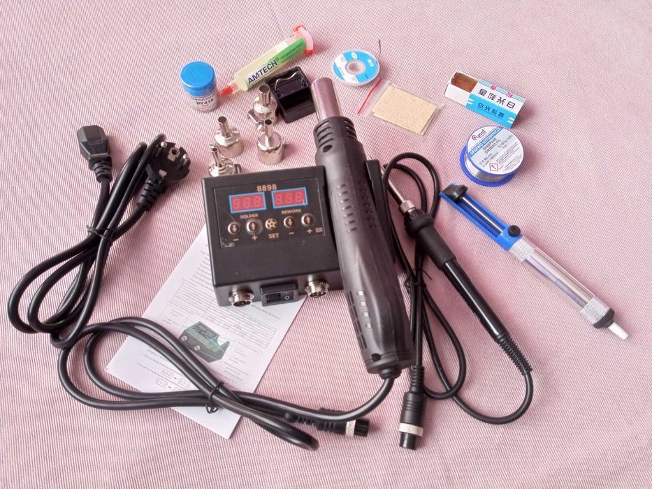 Паяльная станция jcd 8898 750/80 ватт.Набор.Два фена.