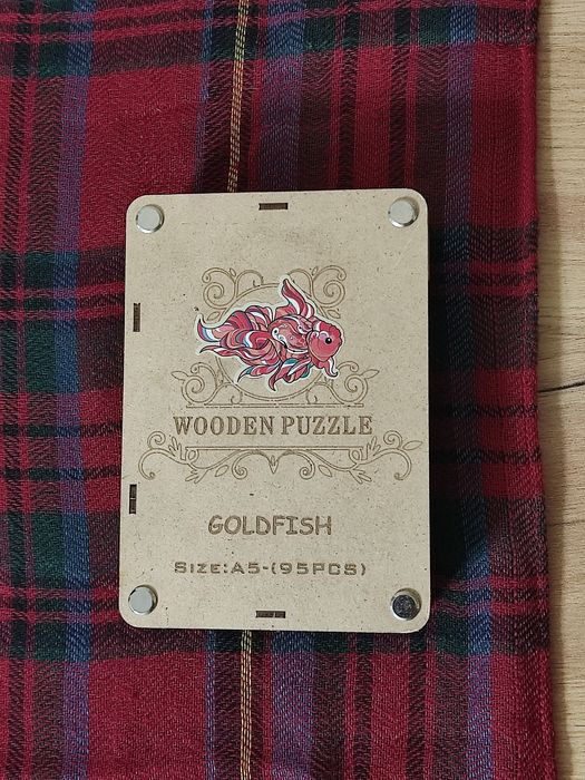 Деревянный яркий пазл •Золотая рыбка• А5, 95 деталей