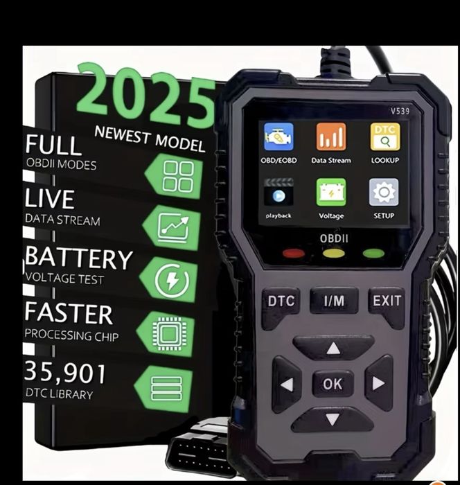 Продам діагностичний сканер OBD2 V539 – модель 2025 року, Live Data
