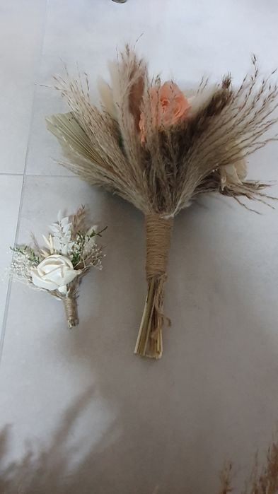 Bukiet ślubny zestaw boho