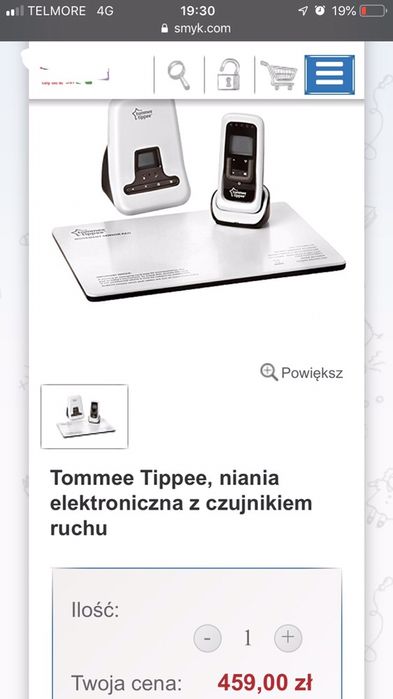 Niania elektroniczna z czujnikiem ruchu