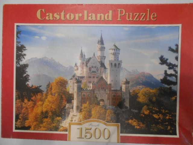 Castorland puzzle  1500,  "Neuschwanstein castle, Germany" некомплект