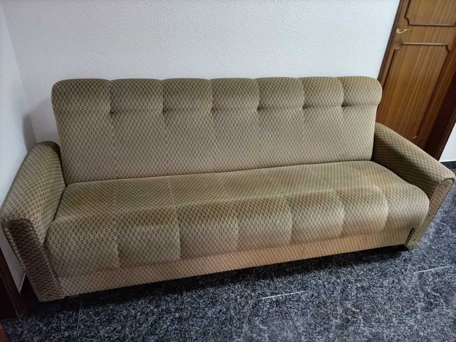 Conjunto de 3 sofás com cama tipo ortopédica