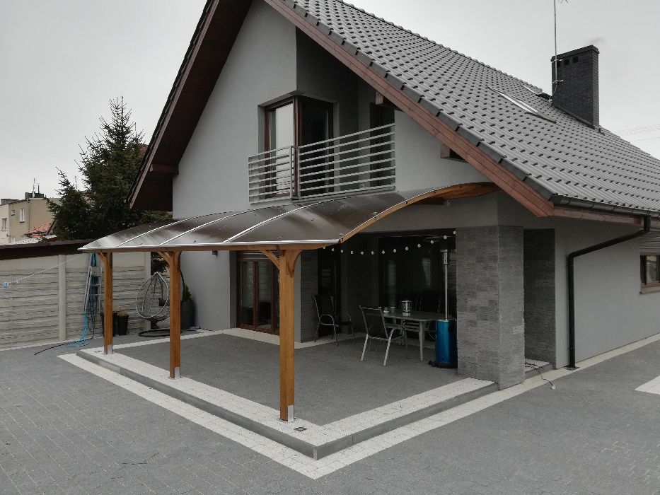 wiata samochodowa drewno klejone 840/334cm