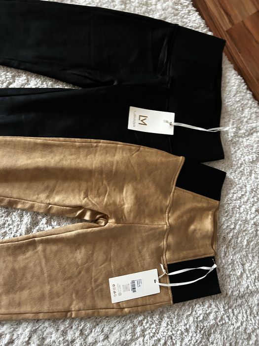 Legginsy ocieplane ciepłe wysoki stan damskie S 36