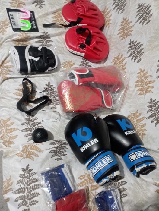 Smart TV blaupunkt GoogleT e acessórios de boxe e MMA para desocuparV