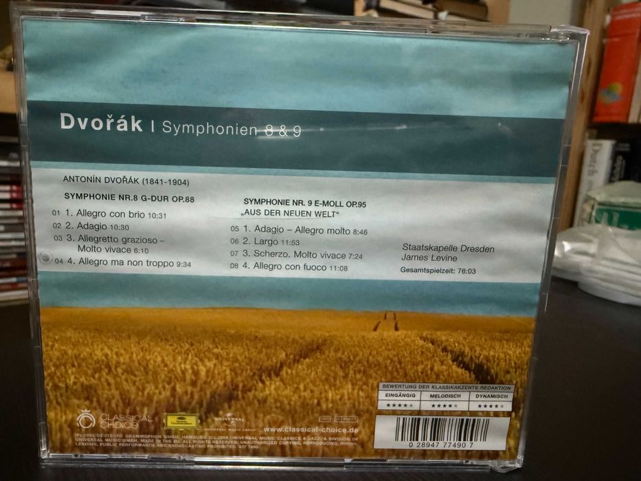 Dvořák – Symphonies 8 & 9 – Staatskapelle Dresden, James Levine