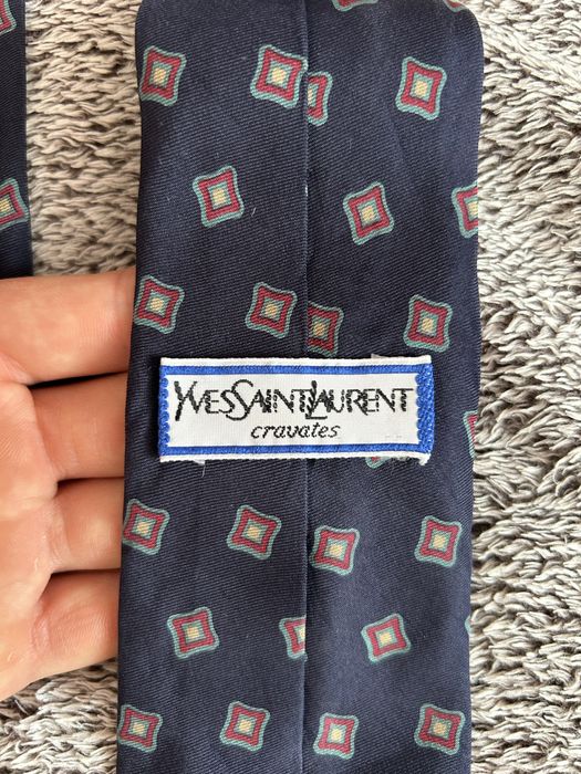 Краватка Yves Saint Laurent Cravates 100% Silk Made in Italy Original YSL, Yves Saint Laurent, vintage, luxury, silk tie, made in Italy,
