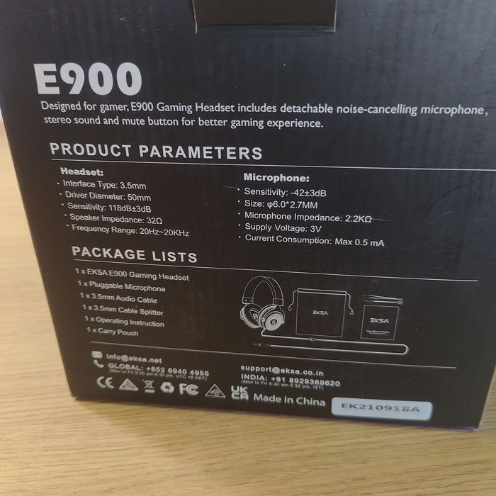 Słuchawki gamingowe z mikrofonem E 900