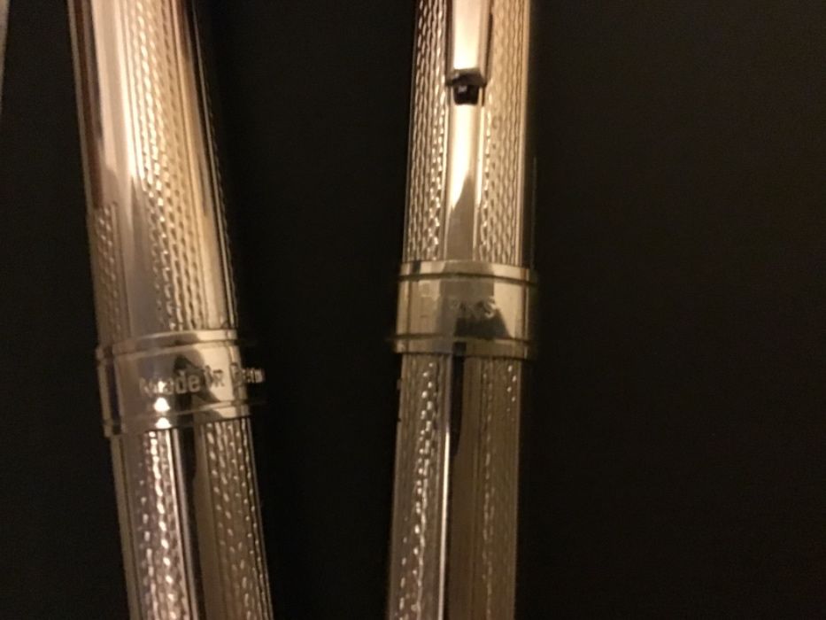 Caneta e lapiseira em prata marca Birks