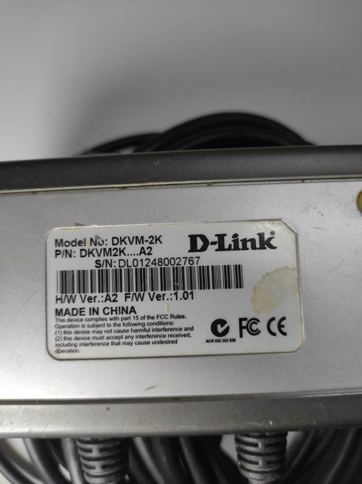Переключатель D-Link DKVM-2K / KVM switch / КVM