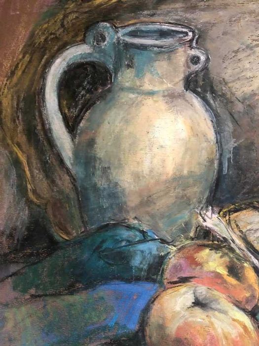 Martwa natura. Rysunek pastelami na kartonie (50/70 cm).