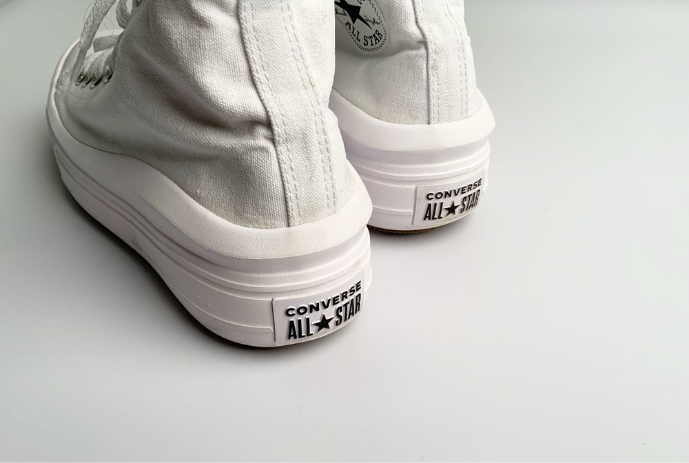 Білі кеди Converse на платформі, р.39