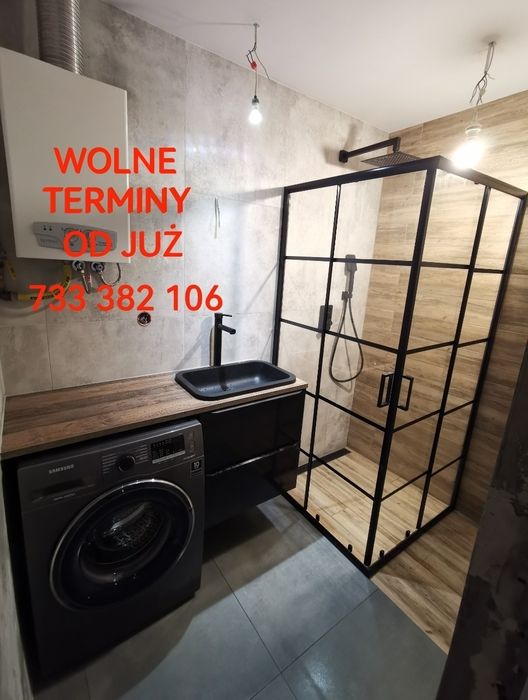 WOLNE TERMINY!  na remonty łazienek od zaraz!