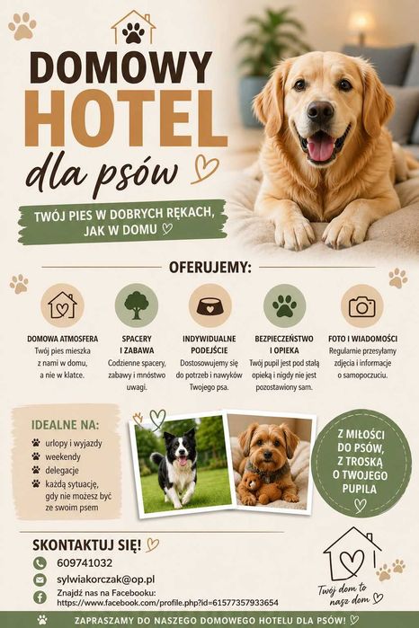 Hotel dla psów w warunkach domowych.